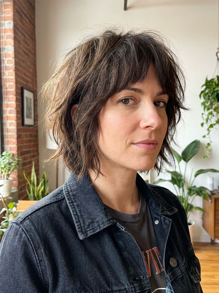 Kurzer Shag mit fransigen Stufen - Fransige Kurzhaarfrisuren